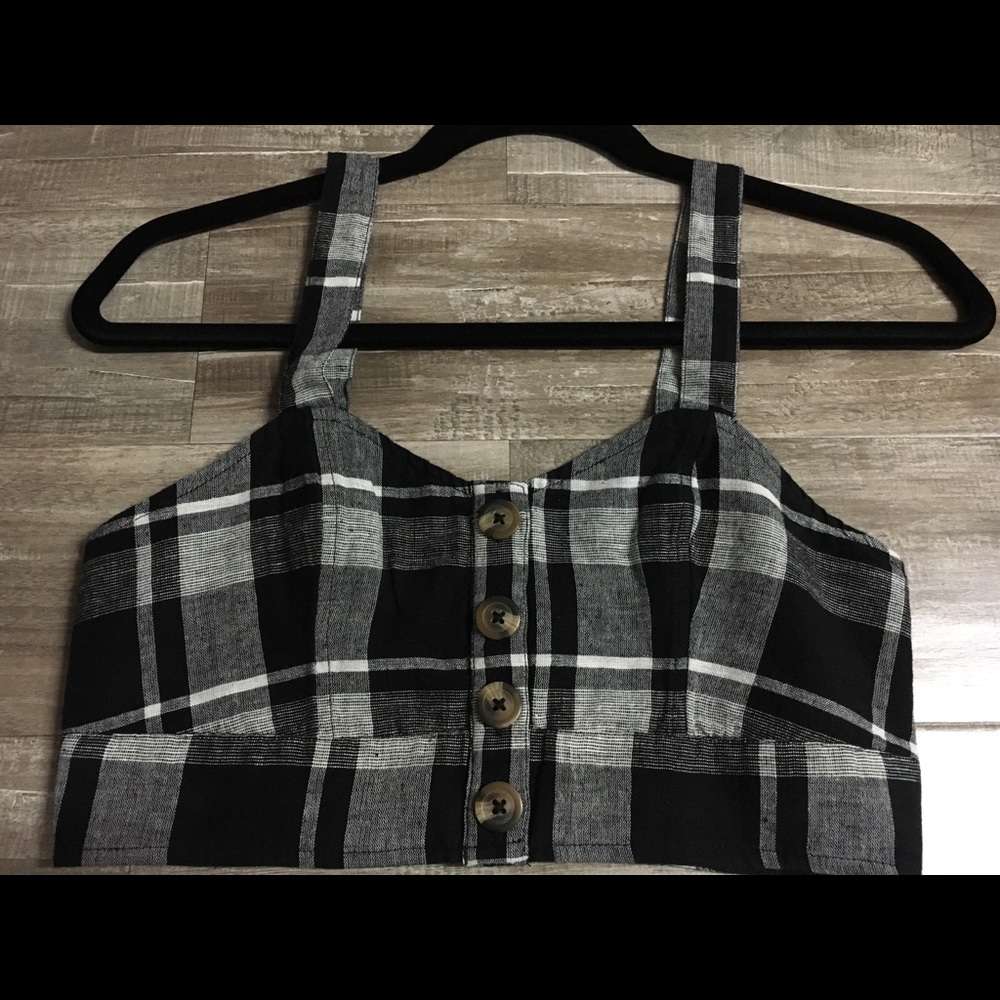 American Eagle - Plaid Crop Top